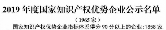 安美集团入选2019年度国家知识产权优势企业